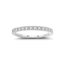 Load image into Gallery viewer, GEM'S BALLET Women's Wedding Ring 925 Sterling Silver Wedding Band Eternity 0.87Ct 2mm EF color Moissanite Ring Fine Jewelry
