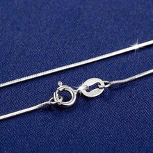 Load image into Gallery viewer, Genuine 925 Sterling Silver Chain Necklace Woman Fashion Long Necklace 100% Silver Necklace Wedding Statement Necklace Jewelry
