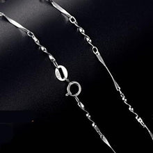 Load image into Gallery viewer, Genuine 925 Sterling Silver Chain Necklace Woman Fashion Long Necklace 100% Silver Necklace Wedding Statement Necklace Jewelry
