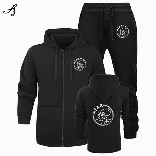2020 nouveau vêtement de sport mode AJAX à capuche hommes vêtements de sport deux pièces coton polaire épais à capuche + pantalo