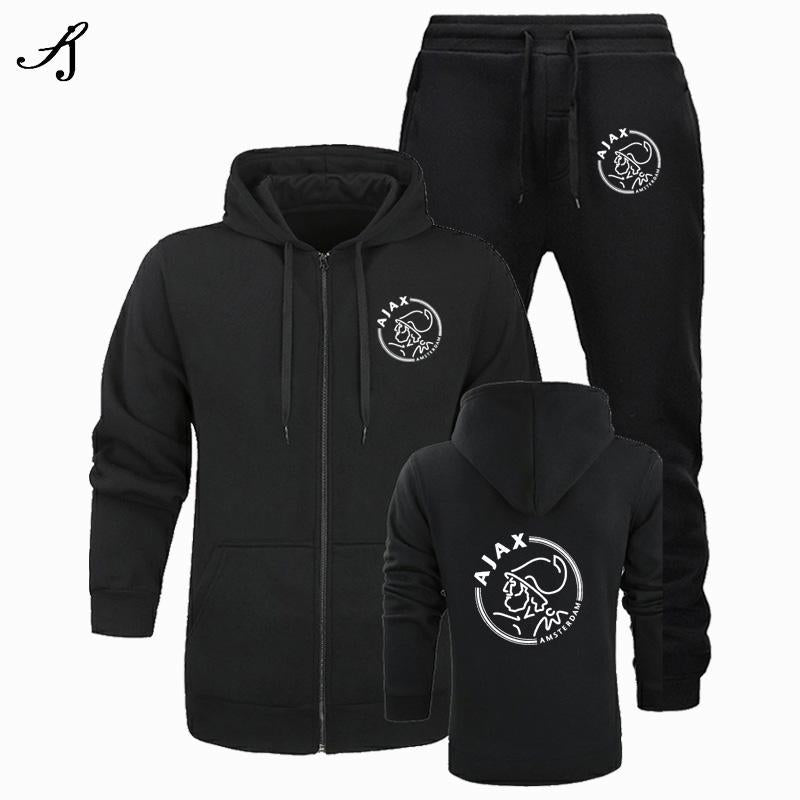 2020 nouveau vêtement de sport mode AJAX à capuche hommes vêtements de sport deux pièces coton polaire épais à capuche + pantalo