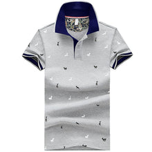 Load image into Gallery viewer, 2019 Men Summer Deer Print Polo Shirt Short Sleeve Slim Fit Polos Fashion Streetwear Tops Men Shirts Sports Casual Golf Shirts

