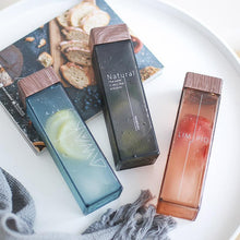 Load image into Gallery viewer, 450ml New Square Plastic Water Bottle Portable Transparent Bottle Fruit  Juice Leak-proof Outdoor Sport Travel Camping Bottles
