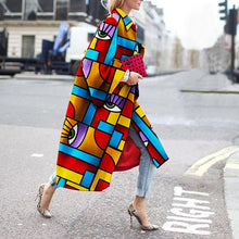 Load image into Gallery viewer, Female Jacket Autumn Winter Coat Female Retro Ethnic Style Fashion Slim Embroidery Print Long-Sleeved Cardigan Coat Women Jacket
