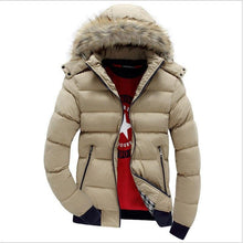 Load image into Gallery viewer, 2019 Men Thicken Jacket Parkas Warm Winter Windproof Jackets Coat Casual Mens Down Parka Hooded Outwear Cotton-padded Jacket

