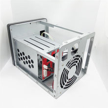 Load image into Gallery viewer, home storage hot-swap NAS Storage Server chassis  IPFS Miner 4 drive bays 6GB sata backplane support mini-itx motherboard black
