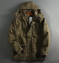 Load image into Gallery viewer, Autumn and Winter Military Style Hooded Parka Coats Thick Warm Man Jackets and Coat European and American Men Clothes 2020 A831
