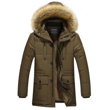 Load image into Gallery viewer, 2019 Men Thicken Jacket Parkas Warm Winter Windproof Jackets Coat Casual Mens Down Parka Hooded Outwear Cotton-padded Jacket
