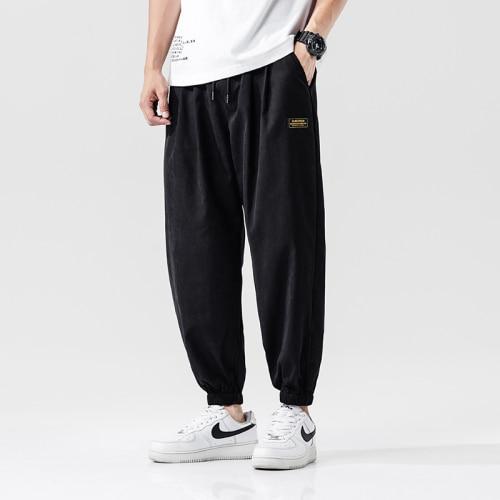 2020 Spring Summer Loose Casual Pant  Men Elastic Waist Ankle-length Harem Pant Men sweatpants street wear