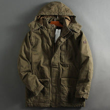 Load image into Gallery viewer, Autumn and Winter Military Style Hooded Parka Coats Thick Warm Man Jackets and Coat European and American Men Clothes 2020 A831
