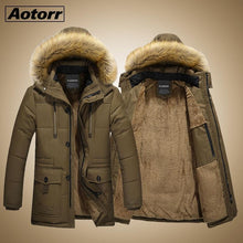 Load image into Gallery viewer, 2019 Men Thicken Jacket Parkas Warm Winter Windproof Jackets Coat Casual Mens Down Parka Hooded Outwear Cotton-padded Jacket
