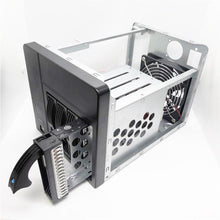 Load image into Gallery viewer, home storage hot-swap NAS Storage Server chassis  IPFS Miner 4 drive bays 6GB sata backplane support mini-itx motherboard black
