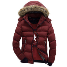 Load image into Gallery viewer, 2019 Men Thicken Jacket Parkas Warm Winter Windproof Jackets Coat Casual Mens Down Parka Hooded Outwear Cotton-padded Jacket
