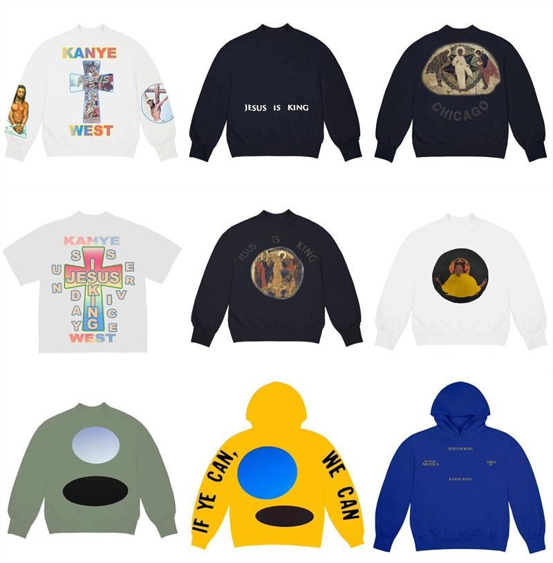 20FW hiphop Kanye West 3D Printing Jesus Is King Sunday Service Sweatshirts Men Women Pullover Hoodie Sweatshirts