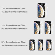 Load image into Gallery viewer, 3Pcs Tempered Glass For iPhone 7 8 6 6s Plus 5 5S SE Screen Protector For iPhone X XR XS 11 Pro Max Protective Glass Film
