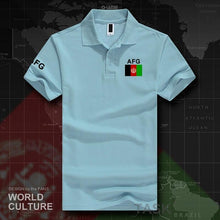 Load image into Gallery viewer, Afghanistan Afghan polo shirts men short sleeve white brands printed for country 2017 cotton nation team flag AFG Islam Pashto

