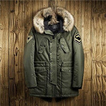 Load image into Gallery viewer, AIOPESON Winter Jacket Men Casual Parkas Solid Color Big Pocket High Quality Winter Male Jacket Fur Hoodie Thick Winter Coat
