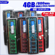 Load image into Gallery viewer, PLEXHD 4G 4GB(2GBX2pcs) DDR2 pc2 6400 800Mhz For Desktop PC pc2-6400 ddr2 800 MHZ (For intel amd) High Compatible
