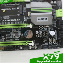 Load image into Gallery viewer, PLEXHD X79 Turbo motherboard  LGA2011 ATX USB3.0 SATA3 PCI-E NVME M.2 SSD support REG ECC memory and Xeon E5 processor
