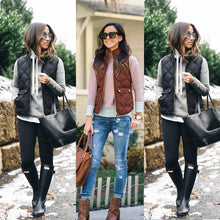 Load image into Gallery viewer, Women arrival Slim coats New Brand Women Sleeveless Jacket Winter Vest Female Slim Vest Women's Windproof Warm Waistcoat
