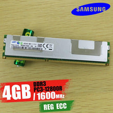 Load image into Gallery viewer, Samsung Server memory 4GB 8GB 16GB DDR3 PC3 1066Mhz 1333Mhz 1600Mhz 1866Mhz 8G 16G 10600R 12800R 14900R ECC REG 1866 1600 RAM
