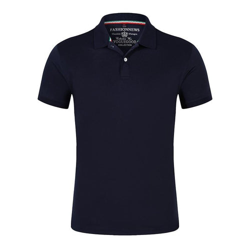 2019 Polo Shirts Men High Quality Cotton Short Sleeve Shirts Business Casual Solid Summer Sport Jerseys Golf Tennis Black Shirts