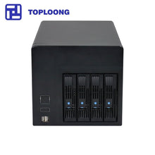 Load image into Gallery viewer, home storage hot-swap NAS Storage Server chassis  IPFS Miner 4 drive bays 6GB sata backplane support mini-itx motherboard black
