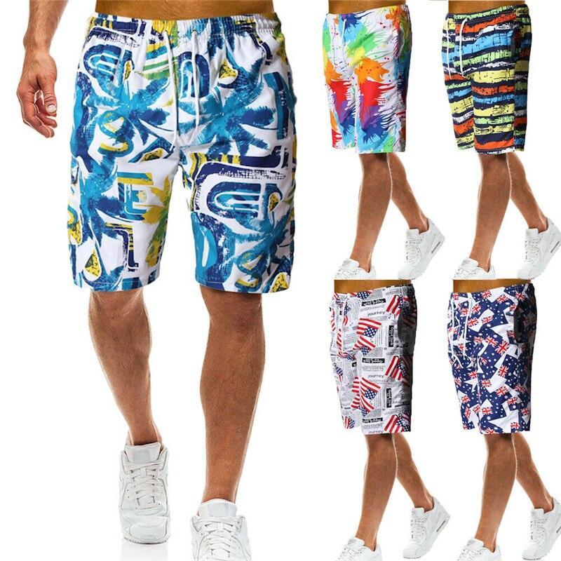 2019 Hot Men Fashion Print Board Shorts Summer Travel Beach Casual Loose Shorts Male Man Wholesale Boardshorts Sports Trousers