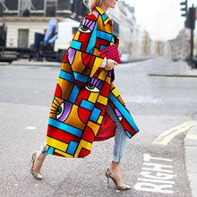 Load image into Gallery viewer, Female Jacket Autumn Winter Coat Female Retro Ethnic Style Fashion Slim Embroidery Print Long-Sleeved Cardigan Coat Women Jacket
