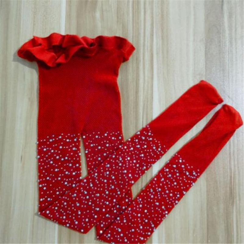 2019 New Kids Baby Girl Rhinestone Fishnet Stockings Children Girl Mesh Pantyhose Sequins Pearl Hollow Out Tights Girl Stockings