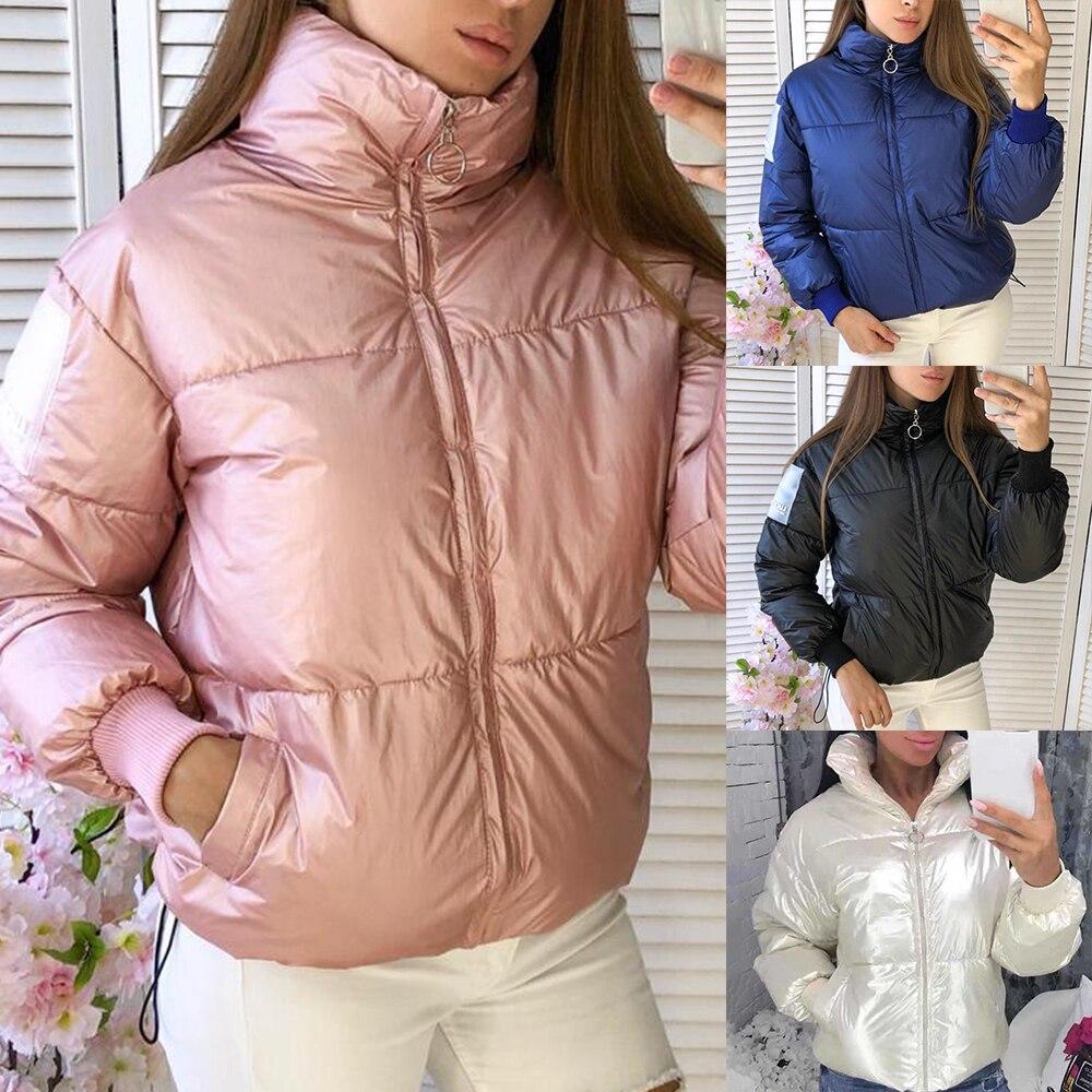 2019 Winter Glossy Down Parka Jacket Women Large Sizes Thick Warm Down Jacket Loose Femme Duck Parkas Waterproof Outerwears
