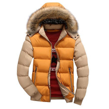 Load image into Gallery viewer, 2019 Men Thicken Jacket Parkas Warm Winter Windproof Jackets Coat Casual Mens Down Parka Hooded Outwear Cotton-padded Jacket
