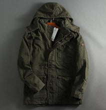 Load image into Gallery viewer, Autumn and Winter Military Style Hooded Parka Coats Thick Warm Man Jackets and Coat European and American Men Clothes 2020 A831
