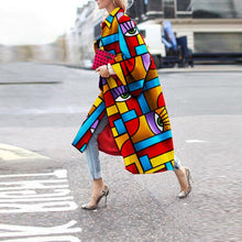 Load image into Gallery viewer, Female Jacket Autumn Winter Coat Female Retro Ethnic Style Fashion Slim Embroidery Print Long-Sleeved Cardigan Coat Women Jacket
