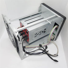 Load image into Gallery viewer, home storage hot-swap NAS Storage Server chassis  IPFS Miner 4 drive bays 6GB sata backplane support mini-itx motherboard black
