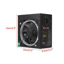 Load image into Gallery viewer, 1000W Power Supply 12cm Multicolor LED Fan Passive PFC Silent Fan ATX 24 pin 12V PC Computer SATA Gaming PC Power Supply
