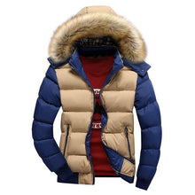 Load image into Gallery viewer, 2019 Men Thicken Jacket Parkas Warm Winter Windproof Jackets Coat Casual Mens Down Parka Hooded Outwear Cotton-padded Jacket
