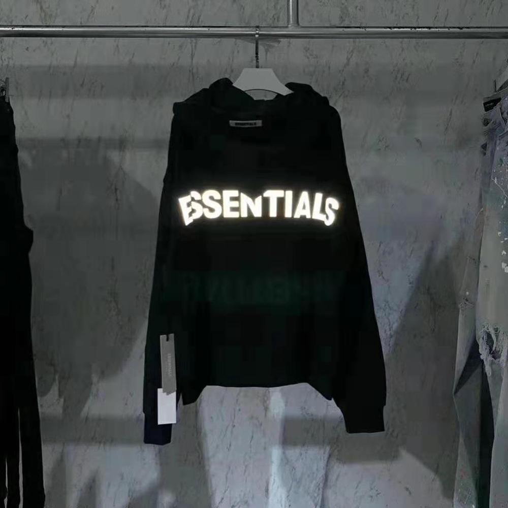 2020 Latest top Hip Hop FOG Essentials Season 6 3M Reflective Pullover Hoodies Hip Hop Oversize Men Women Fashion Sweatshirts