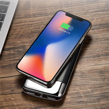 Load image into Gallery viewer, 30000mah Power Bank External Battery Bank Built-in Wireless Charger Powerbank Portable QI Wireless Charger for iPhone 8 Samsung
