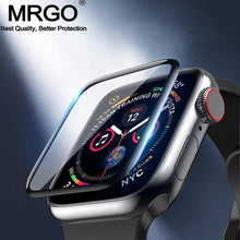Load image into Gallery viewer, 3D Full Cover Tempered Glass for Apple Watch Series 3 2 1 38MM 42MM Screen Protector for iWatch 4 5 40MM 44MM Full Gule Glass
