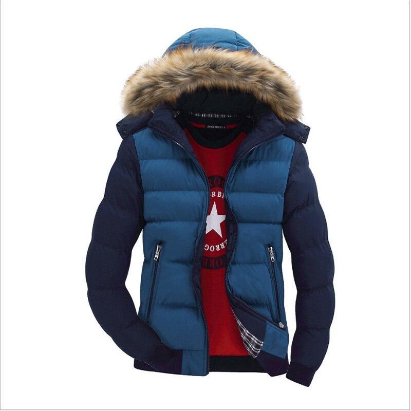 2019 Men Thicken Jacket Parkas Warm Winter Windproof Jackets Coat Casual Mens Down Parka Hooded Outwear Cotton-padded Jacket