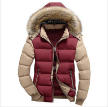 Load image into Gallery viewer, 2019 Men Thicken Jacket Parkas Warm Winter Windproof Jackets Coat Casual Mens Down Parka Hooded Outwear Cotton-padded Jacket
