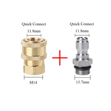 Load image into Gallery viewer, High Pressure Washer Car Washer Copper Connector Adapter 1/4" Female Quick Connection Adapter M14*1.5 Connector
