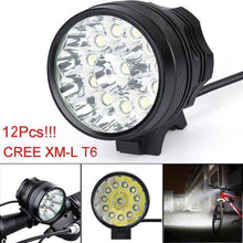 Load image into Gallery viewer, High quality Super Bright 30000 Lm 12* CREE T6 LED 3 Modes Bicycle Lamp Bike Light Headlight Cycling Torch waterproof Durable 21
