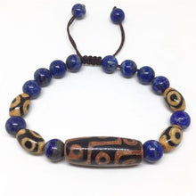 Load image into Gallery viewer, High quality Tibet Dzi Beads Bracelet Natural Stone 9 eyes and 3 Eyes Beads New Design Fengshui Beads Bracelet Free Shipping
