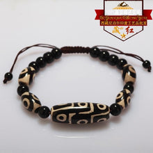 Load image into Gallery viewer, High quality Tibet Dzi Beads Bracelet Natural Stone 9 eyes and 3 Eyes Beads New Design Fengshui Beads Bracelet Free Shipping
