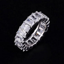 Load image into Gallery viewer, Hip Hop Jewelry Sparkling 925 Sterling Silver Rings For Women Men Luxury Hollow out Chain Pave SONA Diamond Ring set finger
