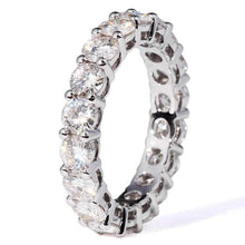 Load image into Gallery viewer, Hip Hop Jewelry Sparkling 925 Sterling Silver Rings For Women Men Luxury Hollow out Chain Pave SONA Diamond Ring set finger
