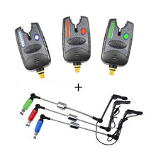 Load image into Gallery viewer, Hirisi Carp fishing bite alarm 8 LED with fishing swingers indicator for carp fishing
