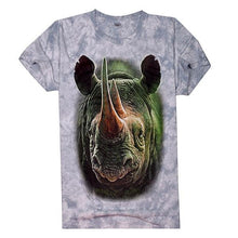 Load image into Gallery viewer, Hot Fashion Men Short Sleeve 3d T Shirt Cotton Animal Rhino Printing T- Shirt Men's Summer Tees Tops Free Shipping
